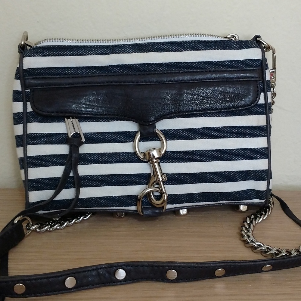Rebecca Minkoff Mini Mac, Navy Stripes